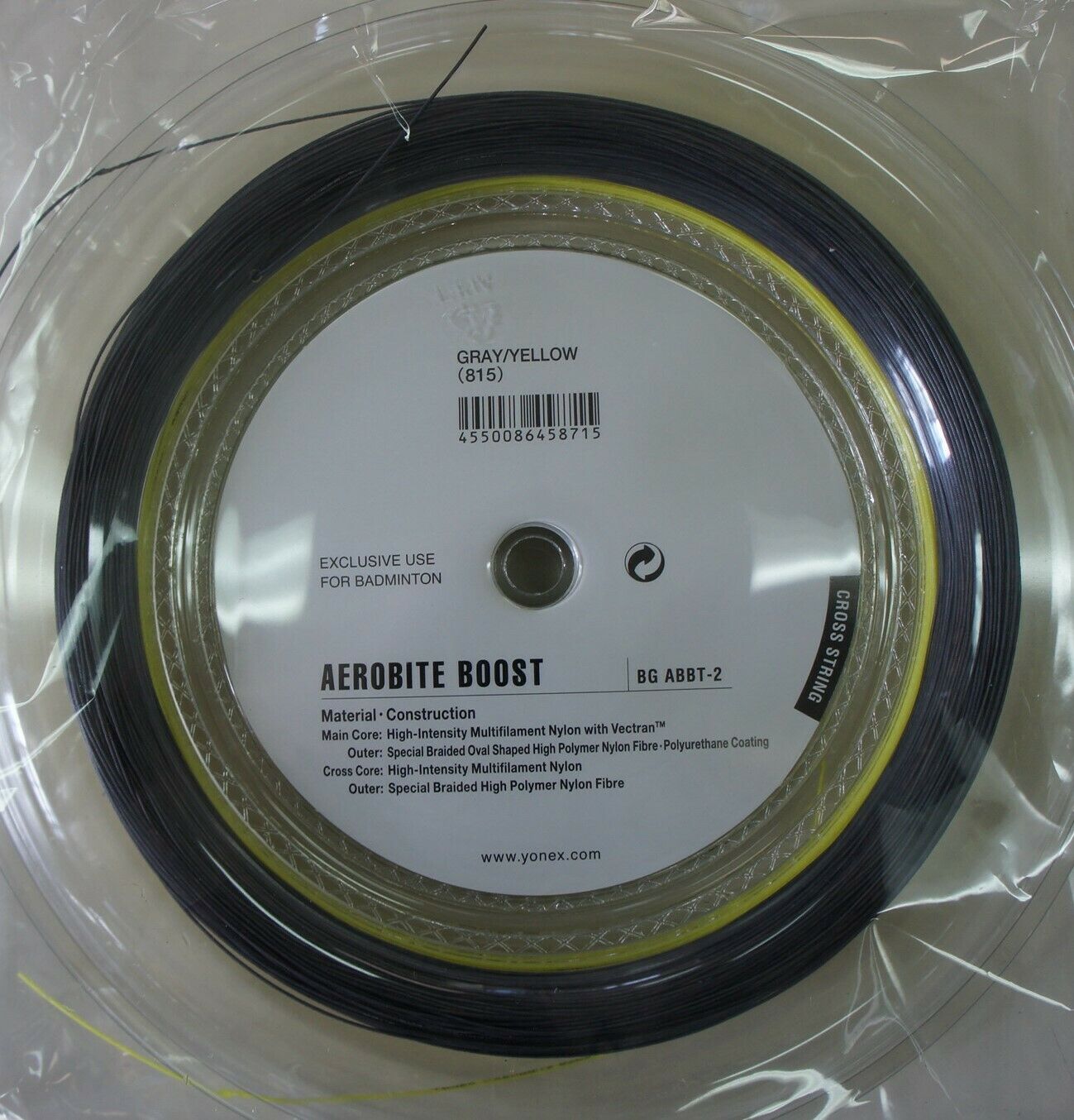 YONEX Badminton String Aerobite BGAB-2 200 m Coil & NBG98 200m Coil Yellow 