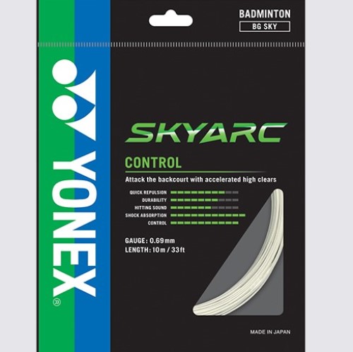 YONEX Skyarc Badminton String BG SKY  (10 Packs), White